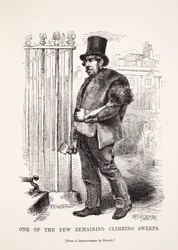 Yksi harvoista jäljellä olevista savupiipun lakaisukoneista, Richard Beardin daguerrotypiasta, kuvitus London Laborista ja London Poor, Henry Mayhew, pubi. 1862