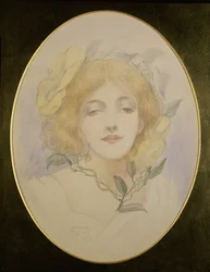 Ophelia, n. 1890 (akvarelli paperille)