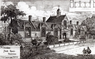 Park Road, Hampstead, Building News, 3. syyskuuta 1880
