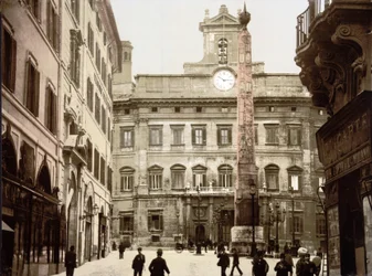 Piazza di Monte Citorio, Rooma (käsinvärinen valokuva)