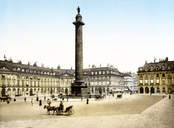 Place de la Colonne Vendome, Pariisi (käsin värjätty valokuva)