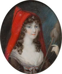 Muotokuva Lucy Byngistä, Bradfordin kreivittärestä (1766-1844), n. 1786-1844 (öljy kankaalle)