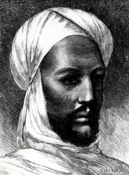 Muhammad Ahmadin (1844-1885), Mahdina tunnetun ja dervissien johtajana brittejä vastaan vuonna 1884 käydyssä sodassa toimineen miehen muotokuva, siirtomaasodat, Sudan