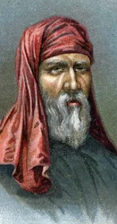 Plutarkoksen muotokuva (43-120 jKr) (kromolitografia) - Englantilainen koulukunta, 1900-luku