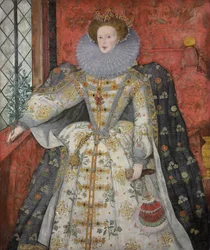 Kuningatar Elisabet I:n (1533-1603) muotokuva, noin 1585-90 (öljy kankaalle).