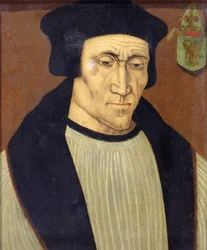 Muotokuva Richard Foxesta tai Foxista (n. 1448-1528) Winchesterin piispa, Lord Privy Seal Henry VII:lle ja Henry VIII:lle ja Corpus Christi Collegen perustaja Oxfordissa