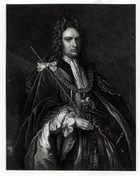 Robert Harleyn, Oxfordin ensimmäisen jaarlin (1671-1724) muotokuva (kaiverrus) (bw-kuva)