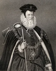 Muotokuva William Cecilistä (1520-98) Lord Burghley, "Lodge