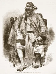 Dholeporen maharadajan muotokuva, kuvitus Cassells Illustrated History of Englandista