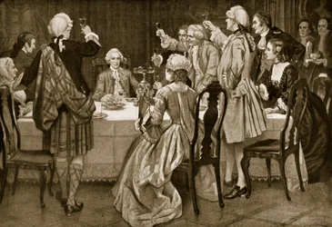 Prinssi Charles Edward Holyroodissa, kuvitus teoksesta Hutchinsons Story of the British Nation, n. 1923