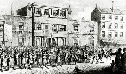 Vuoden 1741 kulkue Lontoossa vapaamuurarien pilkkaamiseksi, 1843