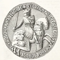 Edward I:n suuren sinetin kääntöpuoli