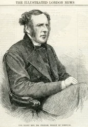 Oikea pastori tohtori Pelham, Norwichin piispa The Illustrated London Newsista 14. lokakuuta 1865
