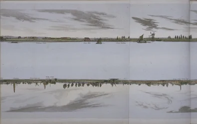 Thames-joen panoraama, n. 1829 (akvatinta)