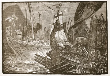 Meritaistelu Ptolemaioksen ja Demetrius Poliorcetesin välillä Salamin edustalla