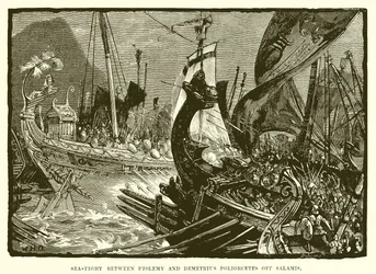 Meritaistelu Ptolemaios ja Demetrius Poliorcetes välillä Salamis