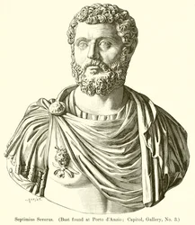 Septimius Severus. (Rintakuva löydetty Porto dAnziosta; Capitol, Gallery, nro 3)