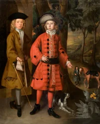Sir Charles Kemeys, mahdollisesti William Morganin kanssa (öljy paneelille).