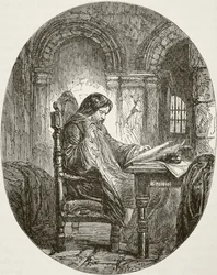 Sir John Eliot vankilassa William Hickman Smith Aubreyn (1858-1916) teoksesta The National and Domestic History of England, julkaistu Lontoossa, noin 1890