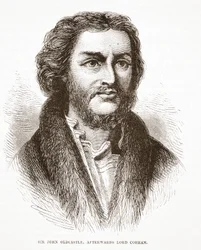 Sir John Oldcastle, myöhemmin Lord Cobham, kuvitus James Aitken Wylien (1808-1890) teoksesta The History of Protestantism, pub. 1878
