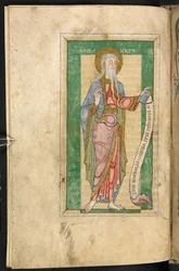 Pyhän Johanneksen kehys vihreällä (vellum)
