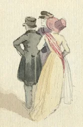 Kolme hahmoa, n.1825 (wc paperilla)