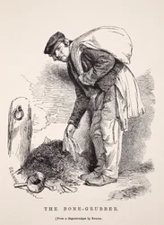 The Bone-Grubber, Richard Beardin dagerrotypian mukaan, kuvitus London Laborista ja London Poor, Henry Mayhew, pubi. 1862