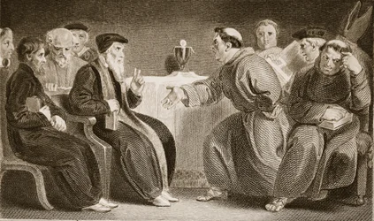 The Convocation at Oxford, kuvitus David Humelta Englannin historia, pub. R. Bowyer, Lontoo, 1812