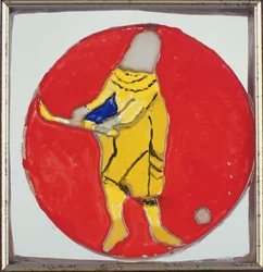 Golfer, joka tunnetaan myös nimellä Crecy Window, itäikkunasta, n. 1340