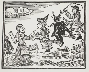 The History of Mother Shipton, kuvitus John Ashtonin kirjasta Chap-books of the Eightenth Century, pub. 1882