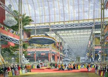 Inauguration, Dickinsons Comprehensive Pictures of the Great Exhibition of 1851 -julkaisusta, julkaistu 1854 (katso 194667)