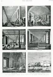 Indokiinalainen oopiumikauppa: Muistiinpanot Patnan oopiumitehtaalla, otettu Graphicista, 1882
