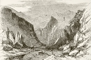 Khybersola, William Hickman Smith Aubreyn (1858-1916) teoksesta "The National and Domestic History of England", julkaistu Lontoossa noin 1890
