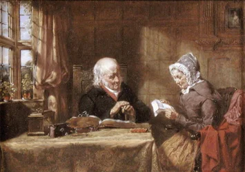 Kirje tai uutisia kaukaa, n. 1860 (öljy kankaalle)