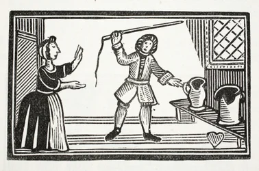 Tom Tramin hullut kepposet, kuvitus John Ashtonin kirjasta Chap-books of the Eightenth Century, pubi. 1882