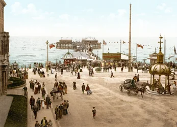 North Pier, Blackpool (käsin värjätty valokuva)