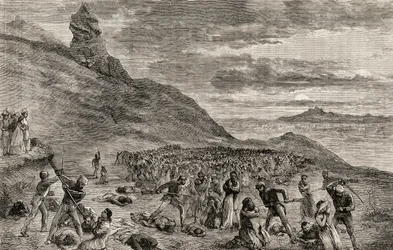 Kristittyjen vaino ja verilöyly Madagaskarin saarella vuonna 1849, noin 1865