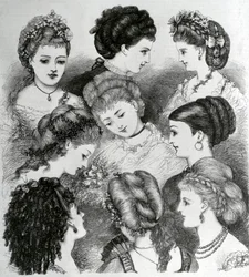 Hiusten nykymuoti, 1870