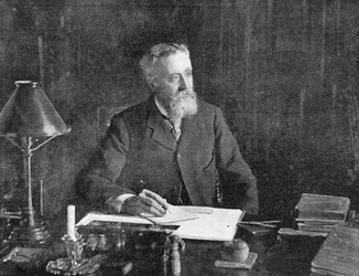 Oikea Hon. Sir Michael Hicks-Beach, kuvitus The Graphicista, 19. heinäkuuta 1902