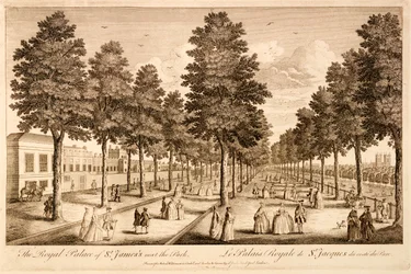 St. Jamesin kuninkaallinen palatsi on puiston vieressä