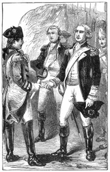 The Surrender of Cornwallis, Ranskan historiasta, Emile de Bonnechose, julkaisija Ward, Lock and Co, Lontoo