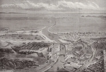 The Swansea Harbor and Docks, The Illustrated London News, 22. lokakuuta 1881