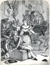 Kustaa III:n murha, jonka Jacob Johan Anckarström teki naamiaisissa Tukholmassa, Ruotsissa, 1792