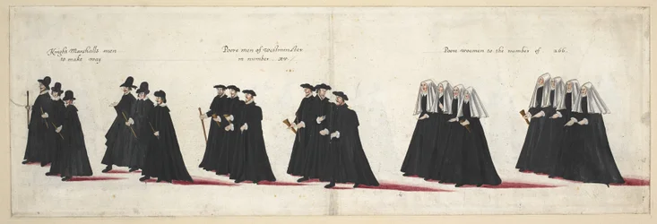 Kuningatar Elisabet I:n hautajaiskulkue Westminster Abbeyyn 28. huhtikuuta 1603