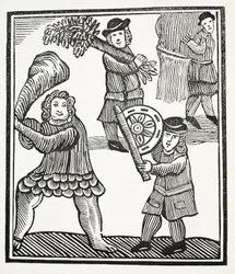 Thomas Hickathrift, kuvitus John Ashtonin kirjasta Chap-books of the Eighteenth Century, pub. 1882