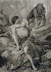 Timon ja Apemantus, William Shakespearen Timon of Ateena (1564-1616)