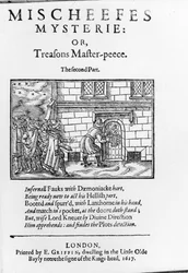 Nimisivu elokuvalle Mischeefes Mysterie tai Treasons Master-peece – John Vicarsin toinen osa 1617