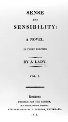 Jane Austenin Sense and Sensibilityn nimisivu, ensimmäinen painos, 1811