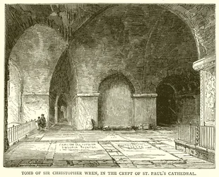 Sir Christopher Wrenin hauta St. Paulin katedraalin kryptassa