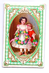 Viktoriaaninen joulukortti, n. 1880